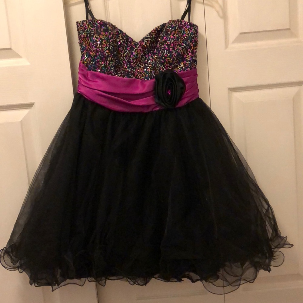 Short strapless homecoming or prom dress